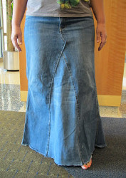 DIY Denim Skirt | AllFreeSewing.com